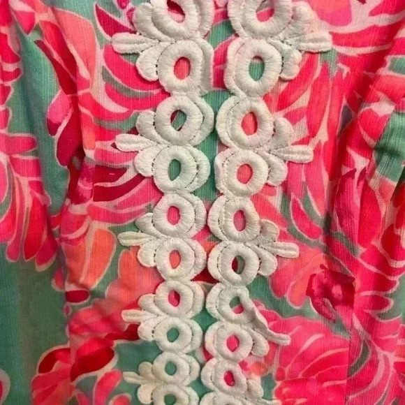 Lily Pulitzer Pear Shift Poolside Blue Love Birds Size 0 - Picture 6 of 7